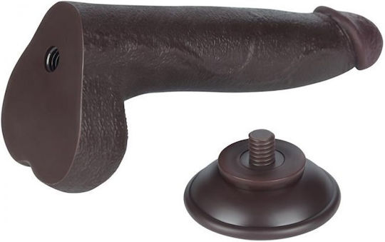 Lovetoy Dildo με Όρχεις και Βεντούζα Flesh 22cm