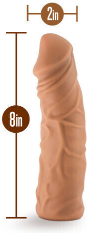 Blush Lock On Argonite Glass Dildo With Suction Cup Mocha 20cm