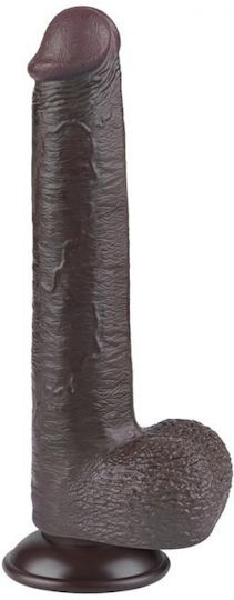 Lovetoy Dildo με Όρχεις και Βεντούζα Flesh 22cm