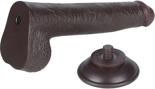 Lovetoy Dildo με Όρχεις και Βεντούζα Flesh 22cm
