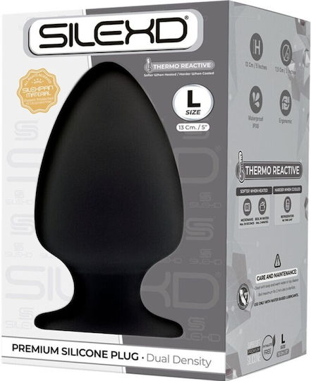 SilexD Model 1 Πρωκτική Σφήνα Large Μαύρη 13cm
