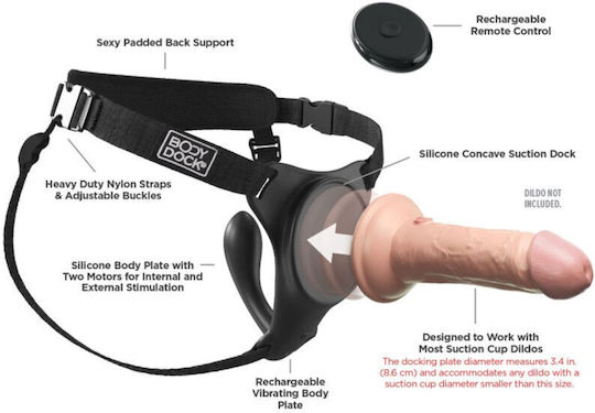 Pipedream Body Dock G-spot Pro Harness Anal Plug Schwarz