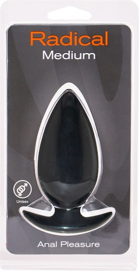 Seven Creations Radical Medium Πρωκτική Σφήνα Medium Μαύρη 10cm