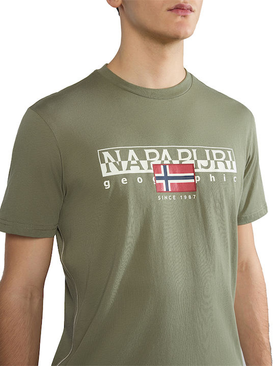 Napapijri Men's Short Sleeve Blouse Olive Haze