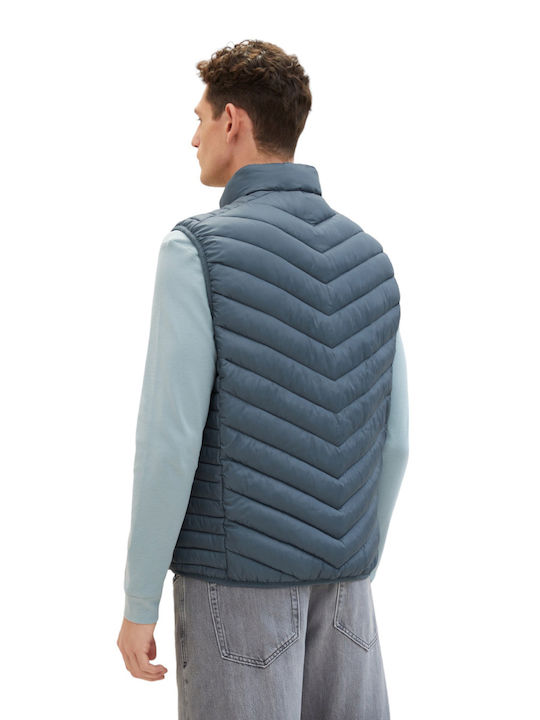 Tom Tailor Men's Winter Sleeveless Puffer Jacket Blue