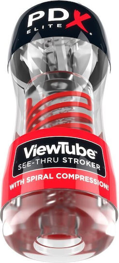 Pipedream Viewtube 2 See-thru Stroker Spiral Compression Аунанистир Екзаскиснис Pdx Elite Мастурбатор Вагина RD544 1бр
