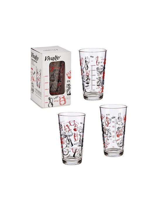 Vivalto Set Gläser Wasser aus Glas 450ml 36Stück