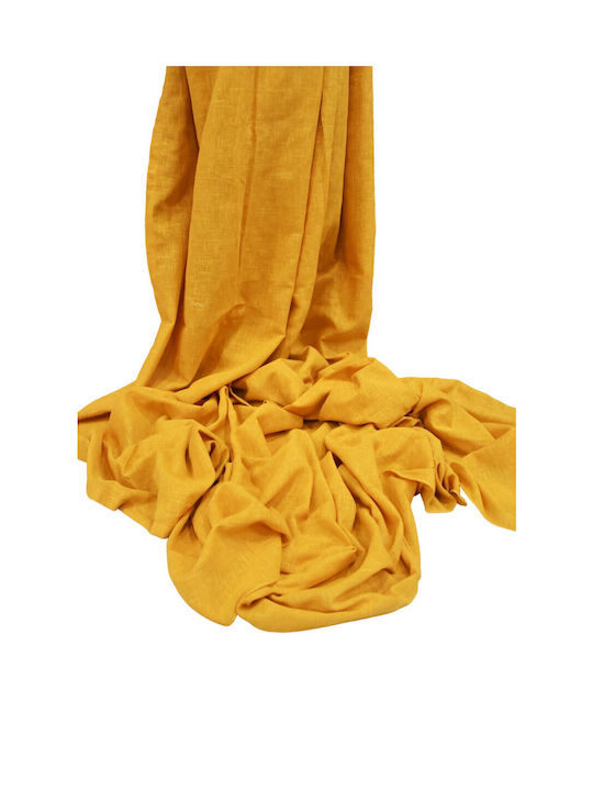 Decotelia Yellow Pencil Pleat Curtain 240x245cm