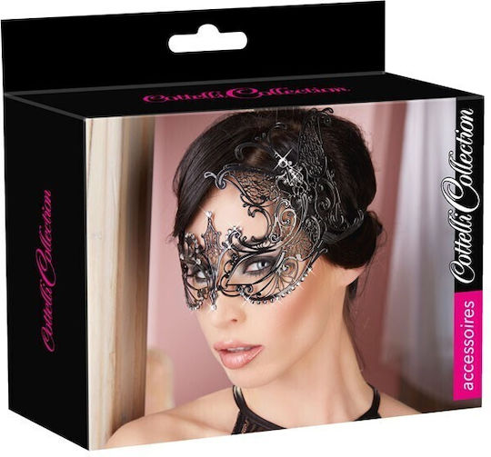 Cottelli Collection Glittery Metal Eyemask BDSM Маска в Черен Цвят