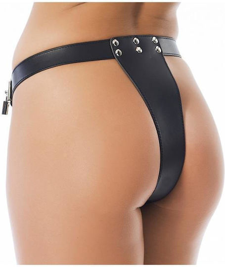 Rimba Leather Chastity Briefs With Padlocks Ζώνη Αγνότητας