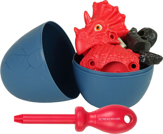 Lean Toys Plastic Construction Toy Set Dinosaur Triceratops with Egg for Children 3+ years+ Years