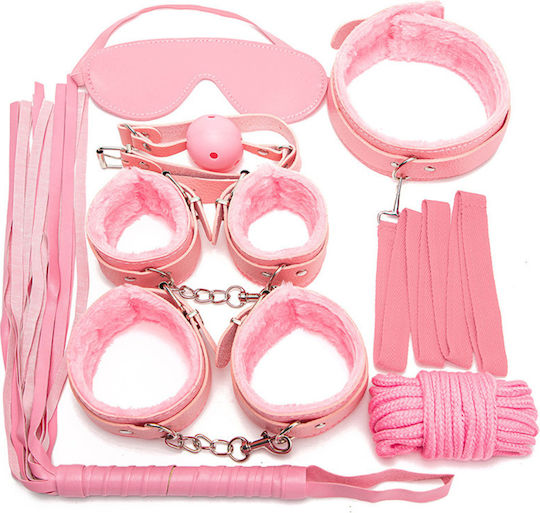 Fever BDSM Kit σε Ροζ Χρώμα 7τμχ