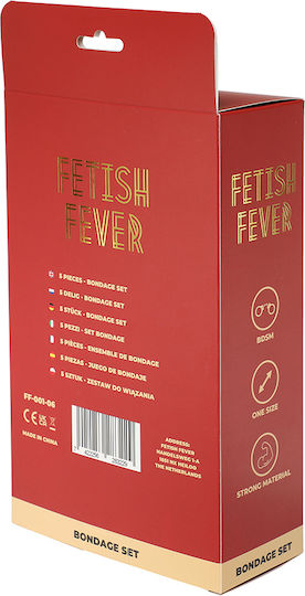 Fever BDSM Kit σε Κόκκινο Χρώμα 5τμχ
