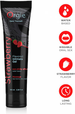 Orgie Lube Tube Lubricant Gel Strawberry 100ml