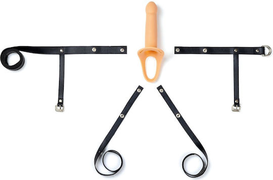 Virgite Harness with Dildo 16.6cm in skin color