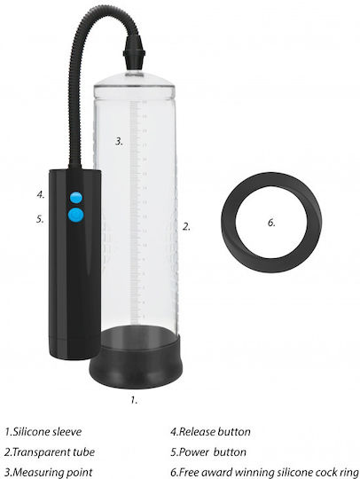 Shots Extreme Rechargeable Auto Pump Τρόμπα Πέους Διάφανη