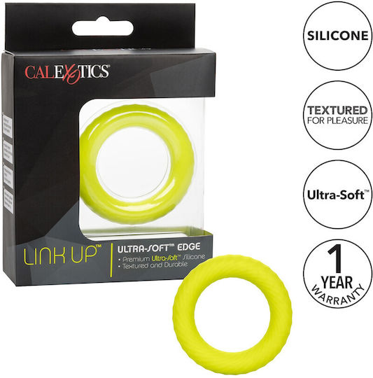 Calexotics Link Up Ultra Soft Edge Cock Ring Schwanz Gelb