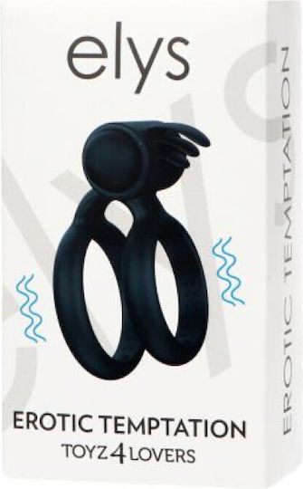 Toyz4lovers Vibrating Cock Ring Erotic Temptation Vibrating Cock Ring Cock Silicon Negru