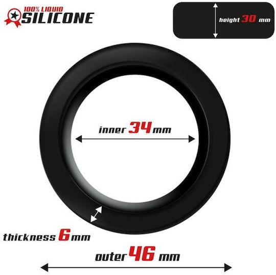 IntoYou Beast Rings Liquid Silicone Cock Ring 3.4cm Black