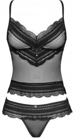 Obsessive Ivannes Seturi de lenjerie sexy Negru