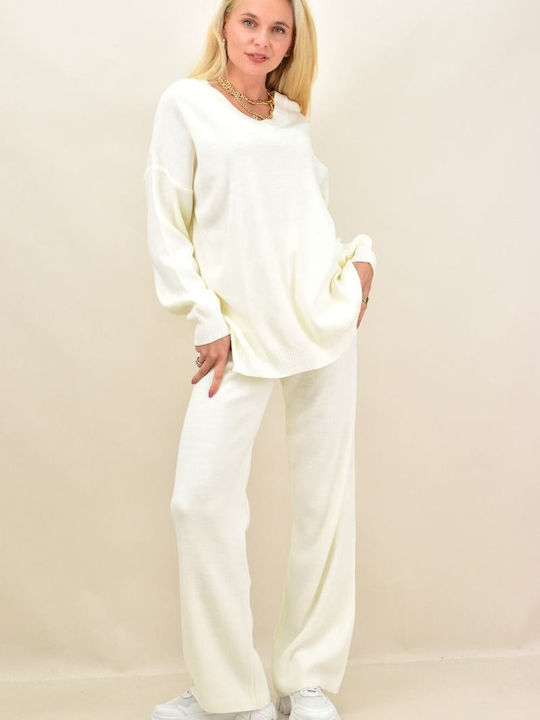 Damen Weiß Set mit Hose