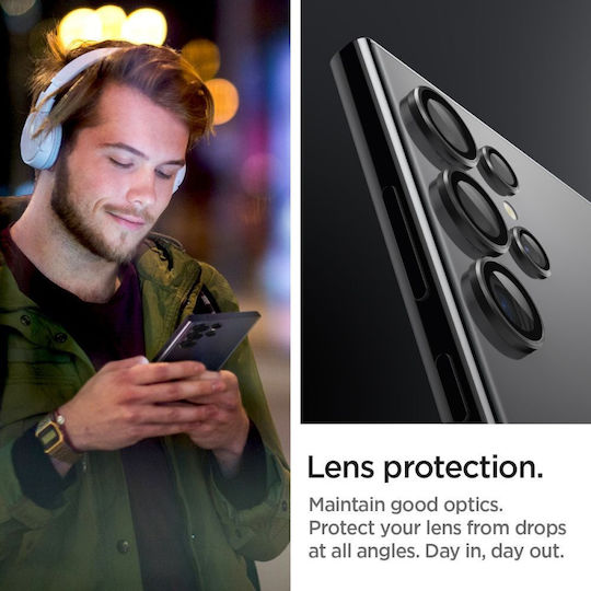 Spigen Optik Pro EZ Fit Camera Protector Tempered Glass Black for Samsung Galaxy S24 Ultra S928