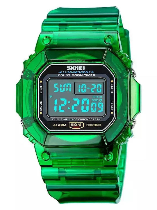 Skmei Kids Digital Watch Super Sport with Rubber/Plastic Strap Green