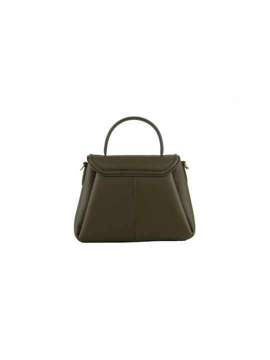 Maison Pourchet Leder Damen Tasche Hand Khaki