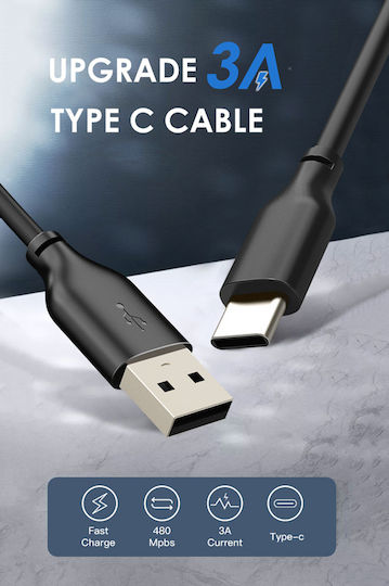 Cabletime USB 2.0 Kabel USB Typ-C männlich - USB-A 15W Blaue 1m 128190