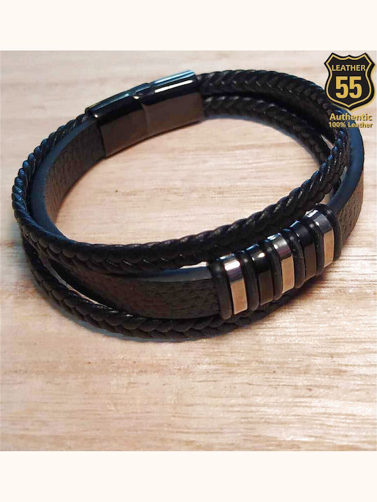 Leather 55 Men's Bracelet made of Leather