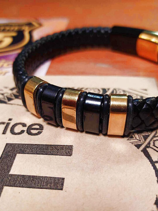 Leather 55 Ανδρικό Βραχιόλι από Δέρμα