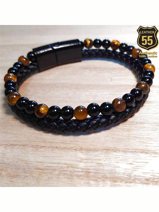 Leather 55 Men's Bracelet made of Leather
