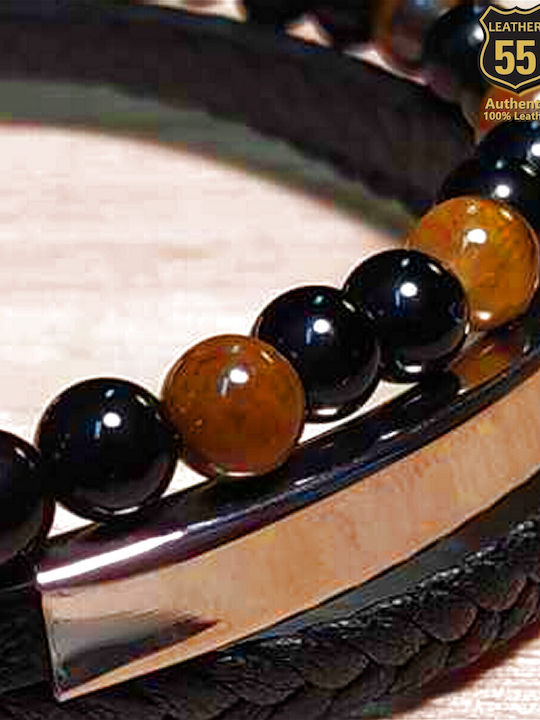 Leather 55 Men's Bracelet made of Leather