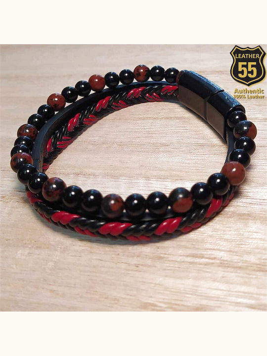 Leather 55 Herren Armband aus Leder