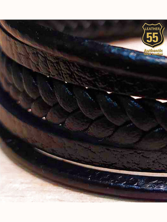 Leather 55 Ανδρικό Βραχιόλι από Δέρμα