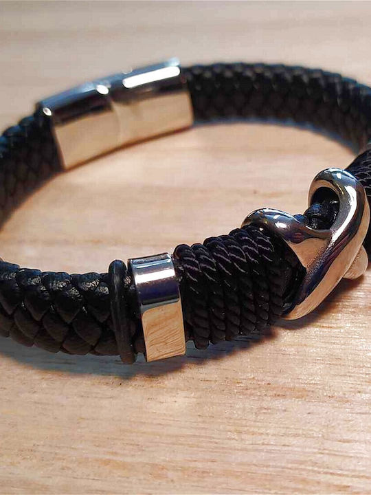 Leather 55 Ανδρικό Βραχιόλι από Δέρμα
