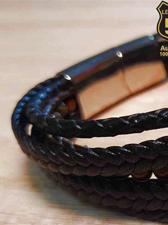 Leather 55 Ανδρικό Βραχιόλι από Δέρμα