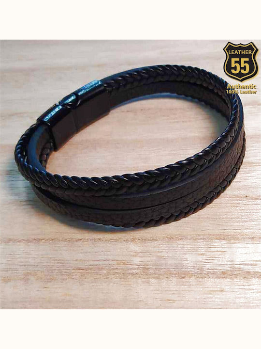 Leather 55 Men's Bracelet made of Leather