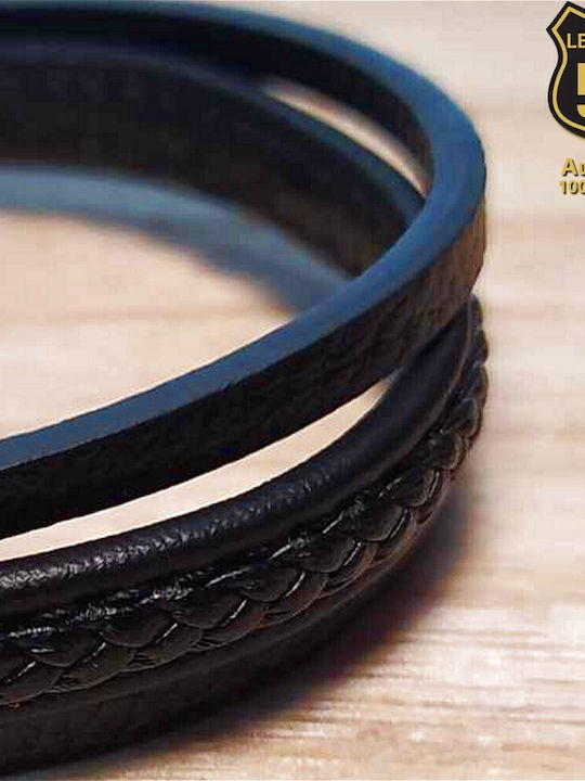 Leather 55 Ανδρικό Βραχιόλι από Δέρμα