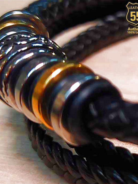 Leather 55 Ανδρικό Βραχιόλι από Δέρμα