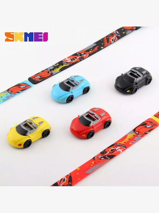 Skmei Παιδικό Ψηφιακό Ρολόι Racing Cars Κόκκινο