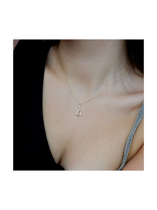 Art d or Charm cu design Lacrimă din Aur 14K