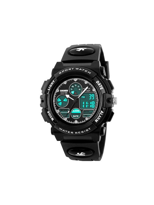 Skmei Kids Digital Watch Dual Shock with Rubber/Plastic Strap Black