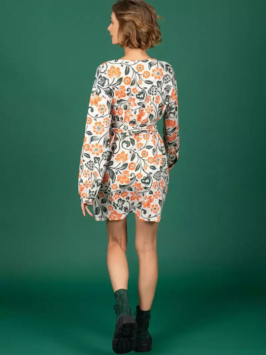 Mini Rochii Wrap-Around Alb