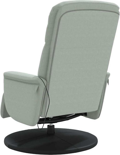 Relaxsessel Friseurwaschbecken Drehbar mit Fußhocker Samt Gray 71x91x105.5cm