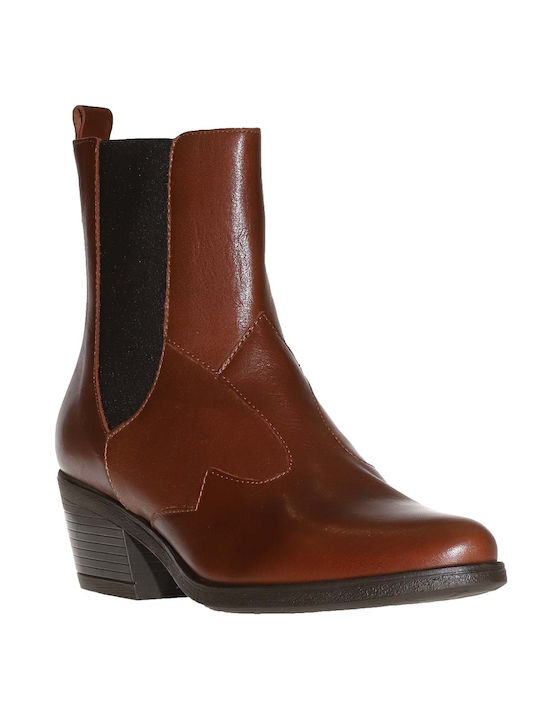 Bryan Stepwise Leather Women's Chelsea Boots Tabac Brown