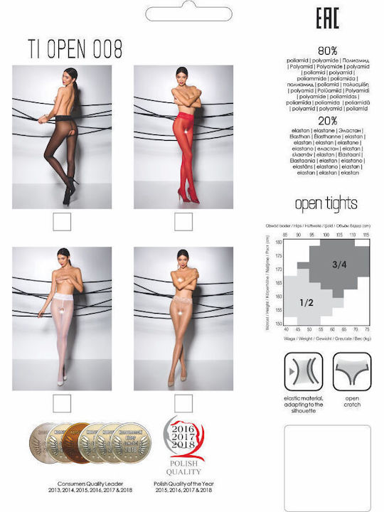 Passion TIOPEN 008 Sexy Strumpfhose Schwarz