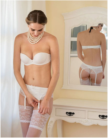 Luna Melody 54240 Strumpfbänder Mit Spitze Ivoire