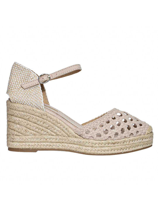 Corina Women's Fabric Platform Espadrilles Beige