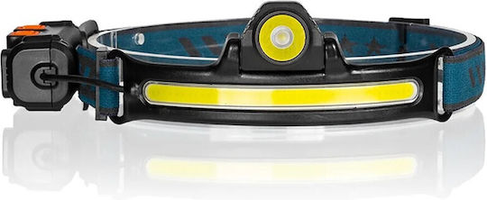 Ideahellas Rechargeable Headlamp LED IPX4 with Maximum Brightness 1600lm Bright 40 4pcs Black